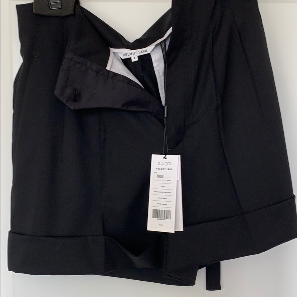 Helmut Lang Black Pleated Skort with Belt Detail - Picture 5 of 5